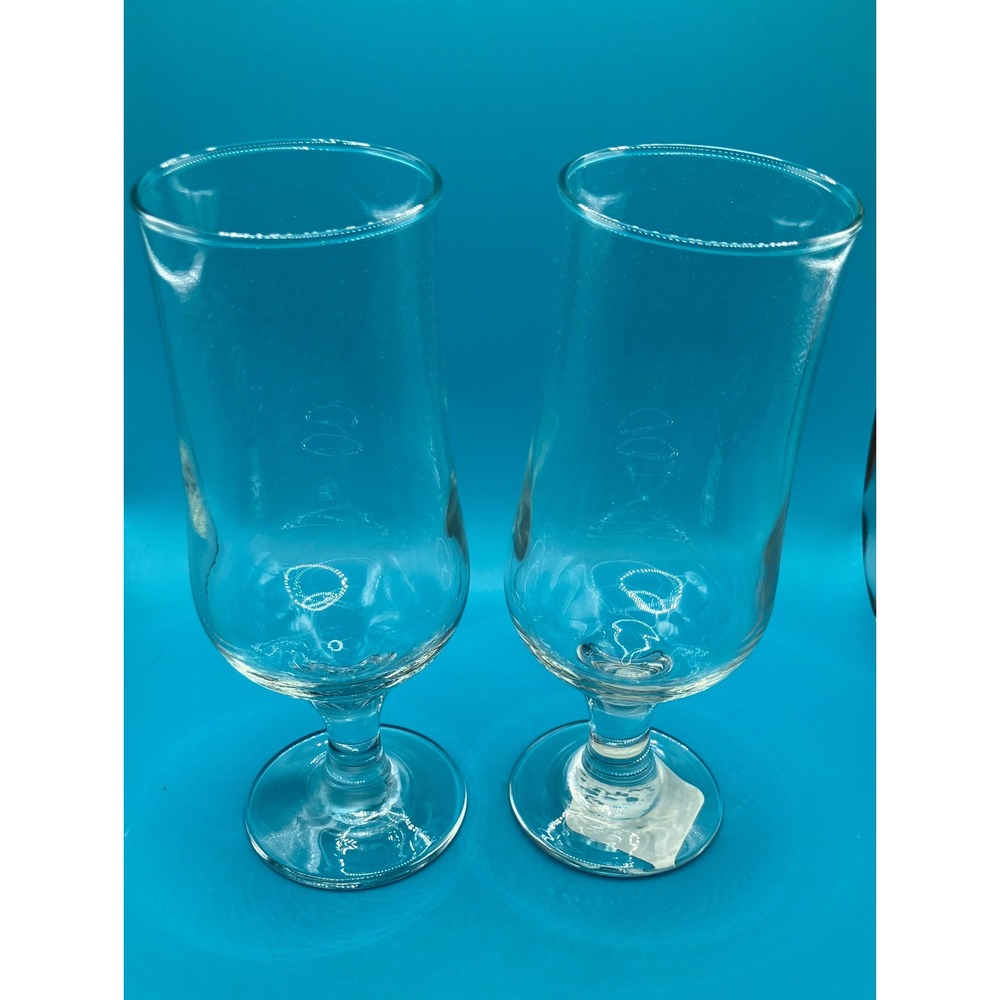 NWT Pier 1 Hurricane Glasses Unisex OS Clear Footed Cocktail Barware Set of 2
